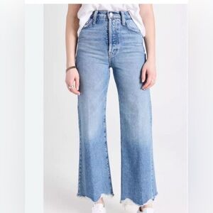 MOTHER Blue Wide-Leg Jeans